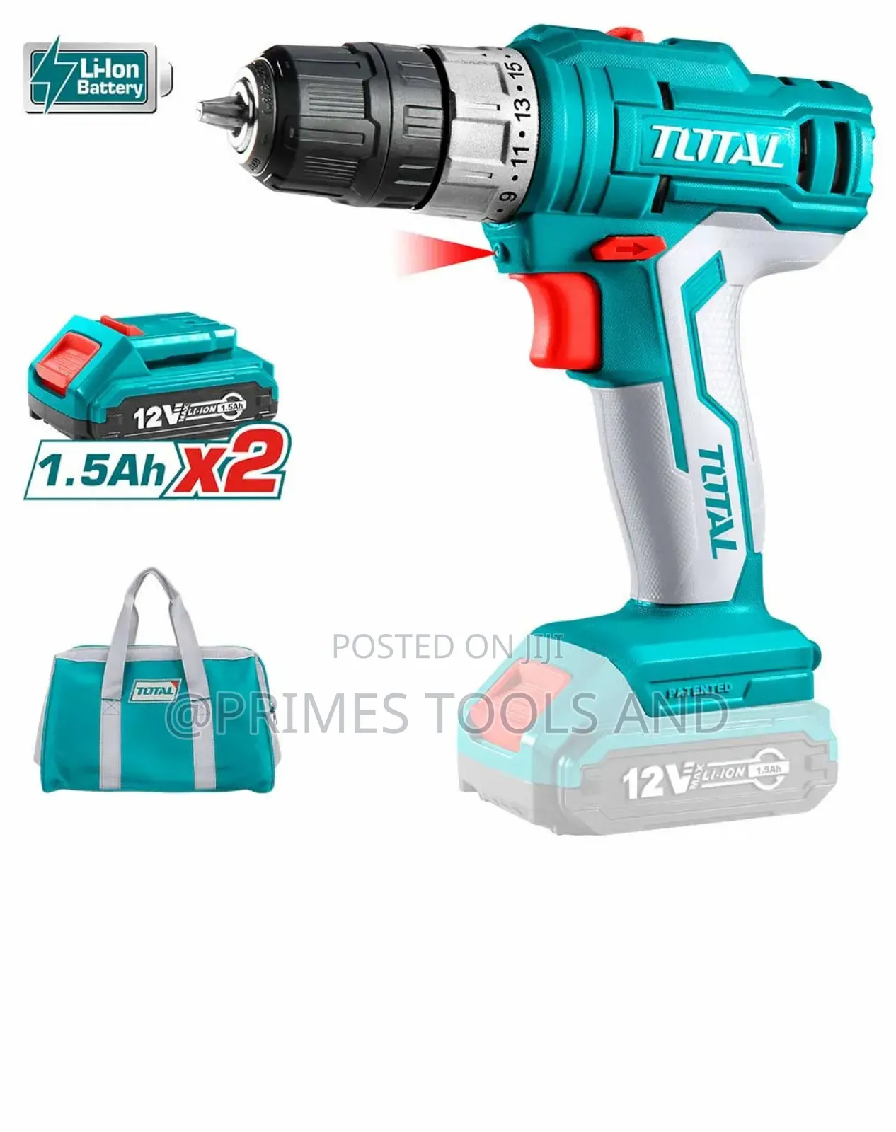 Total 12v Cordless Drill / Driver – Li-Ion