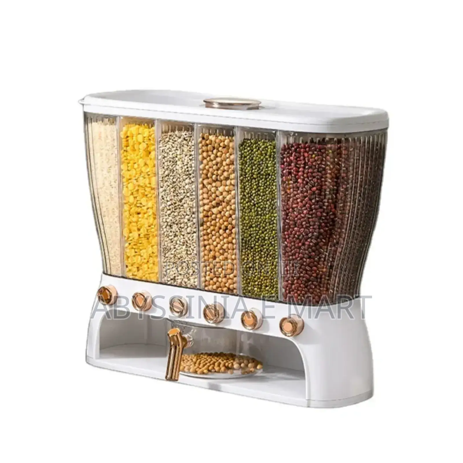 Clear Six-Grid Dry Food Dispenser