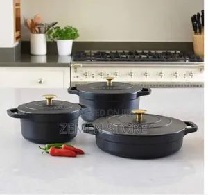 Photo - Momcoc 3pcs Non Stick Cookware የማይዙ ማራኪ ግራናይት ድስቶች