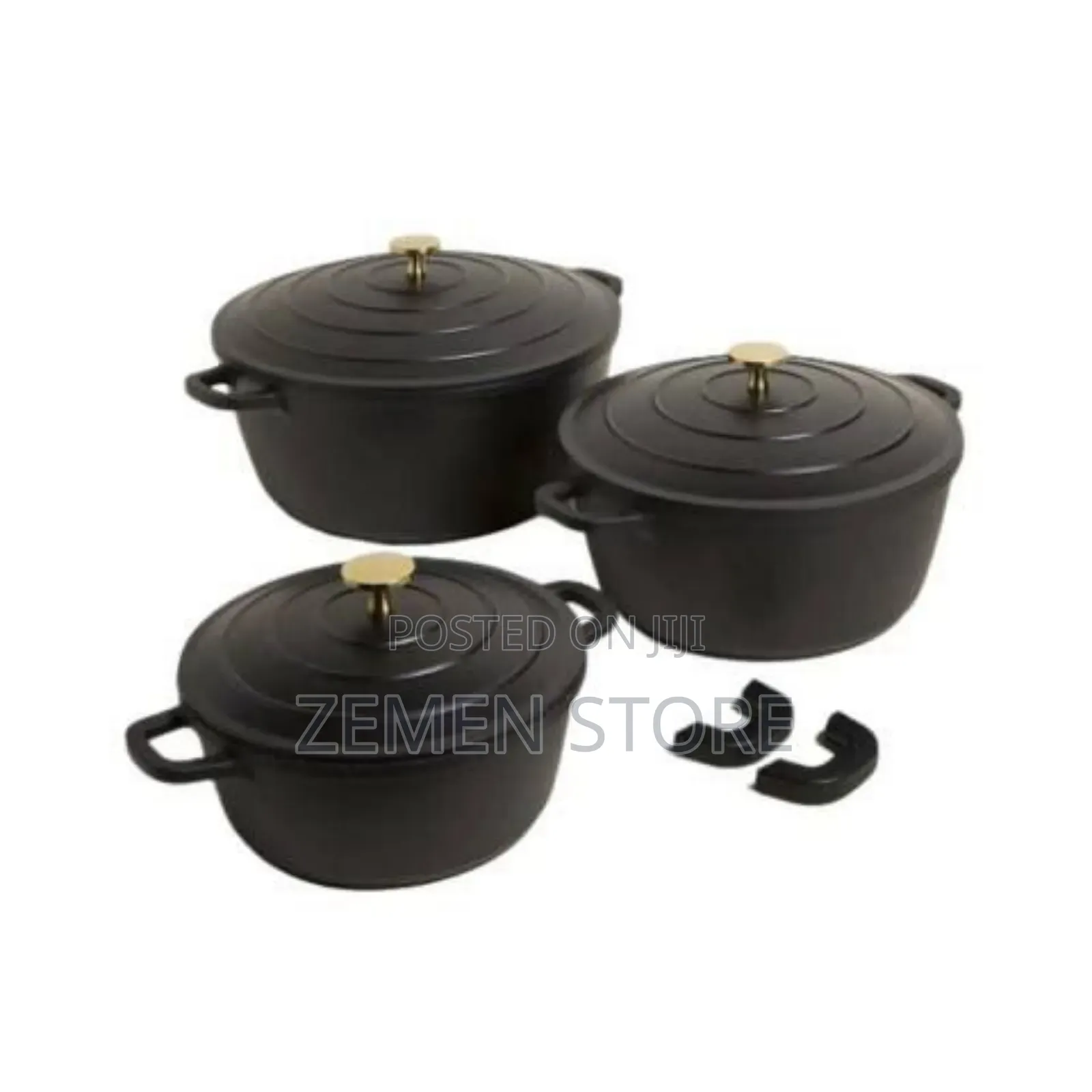 Momcoc 3pcs Non Stick Cookware የማይዙ ማራኪ ግራናይት ድስቶች