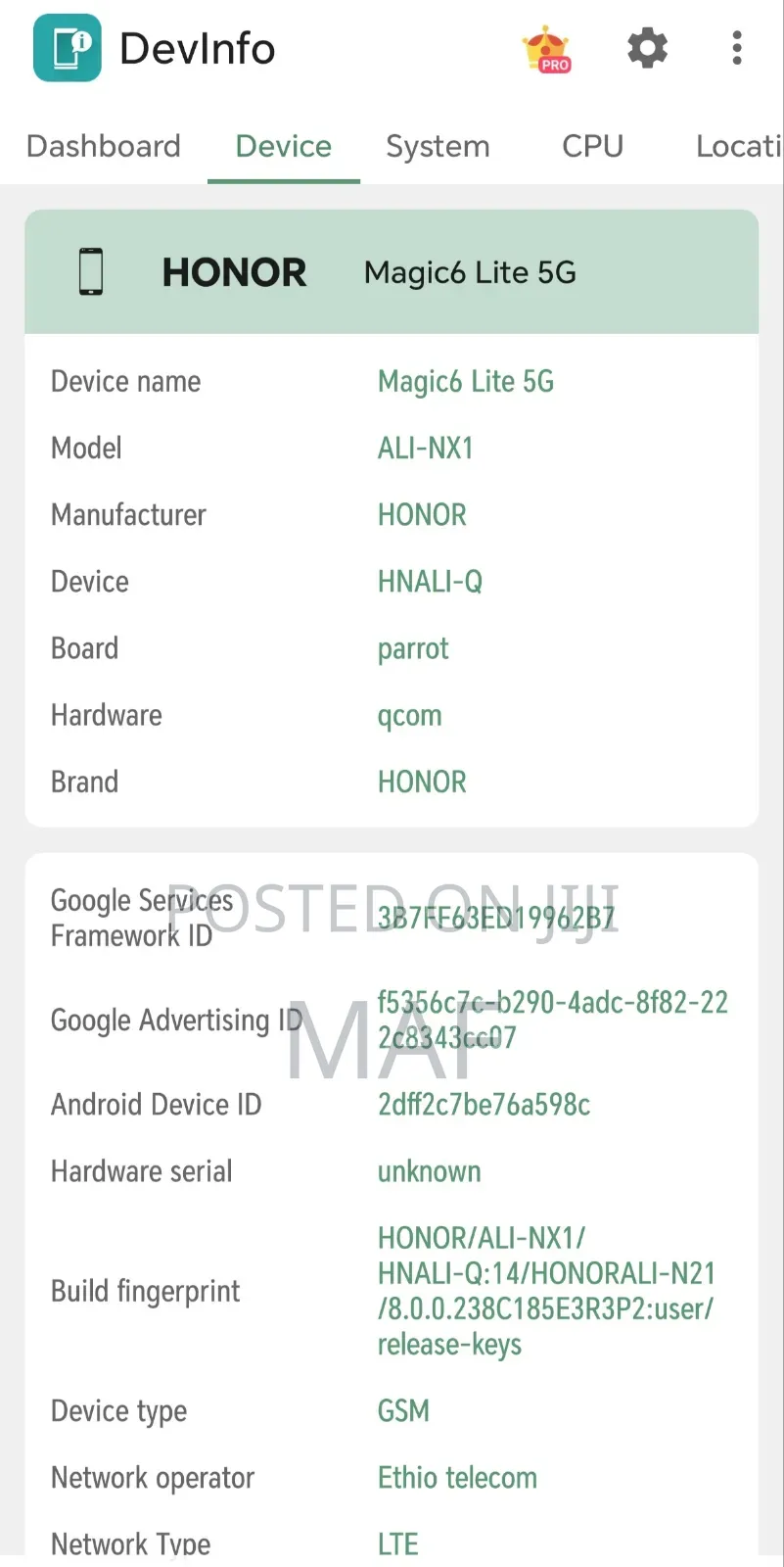 Honor Magic6 256 GB Black