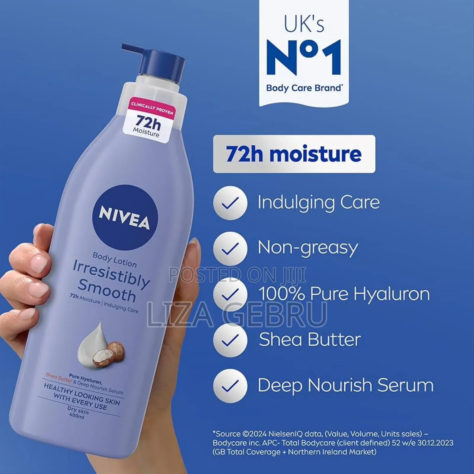 Original Nivea Lotion. 400gram. 1300br