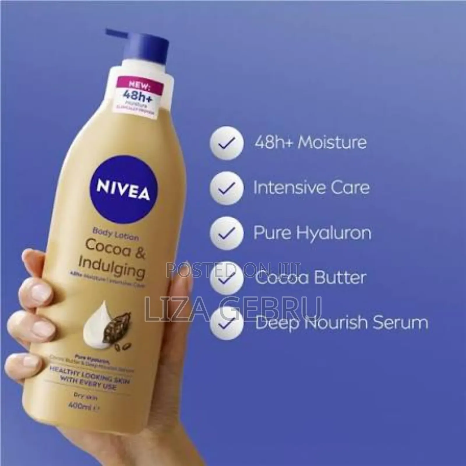Original Nivea Lotion. 400gram. 1300br