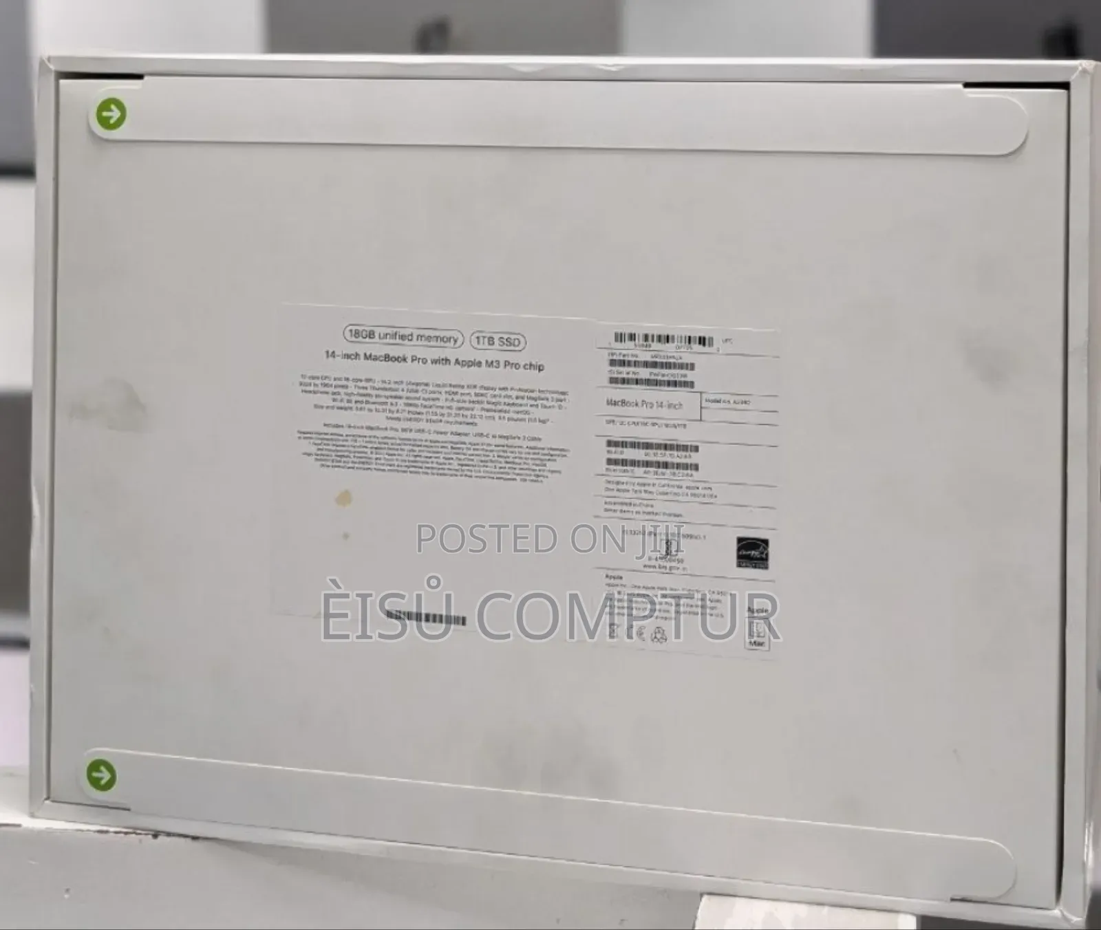 New Apple MacBook Pro 2024 M3 Max 16-Inch 18GB Apple M3 Max SSD 512GB