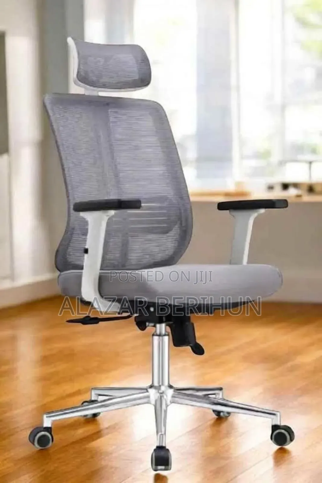 Modern Managerial Mesh Office Chair (Full Gray)
