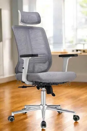 Photo - Modern Managerial Mesh Office Chair (Full Gray)