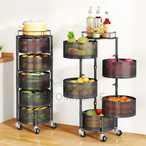 Photo - Moveable And Rotatable Kitchen Storage Rack