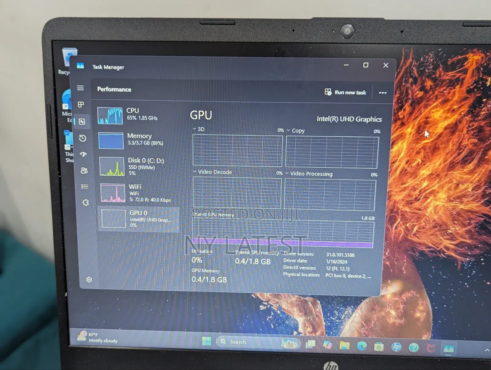 New Laptop HP Stream Notebook 8GB Intel Core I3 SSD 256GB