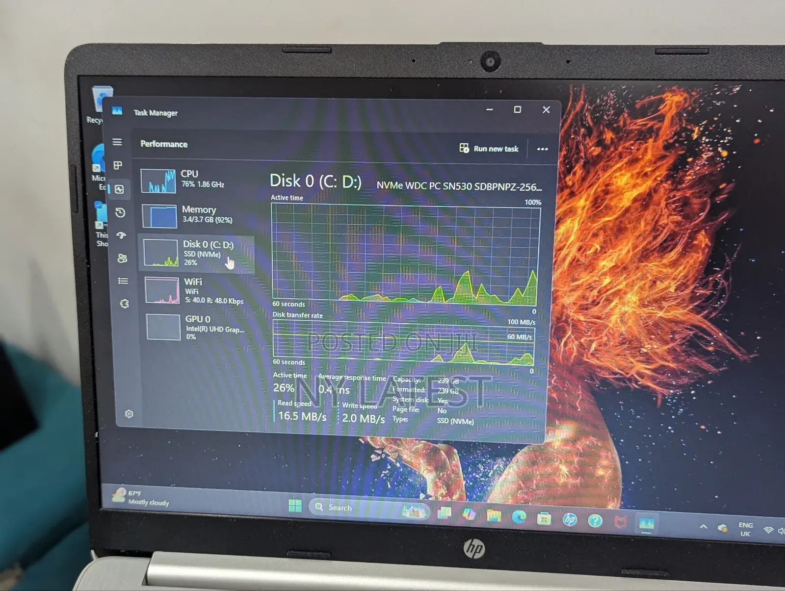 New Laptop HP Stream Notebook 8GB Intel Core I3 SSD 256GB