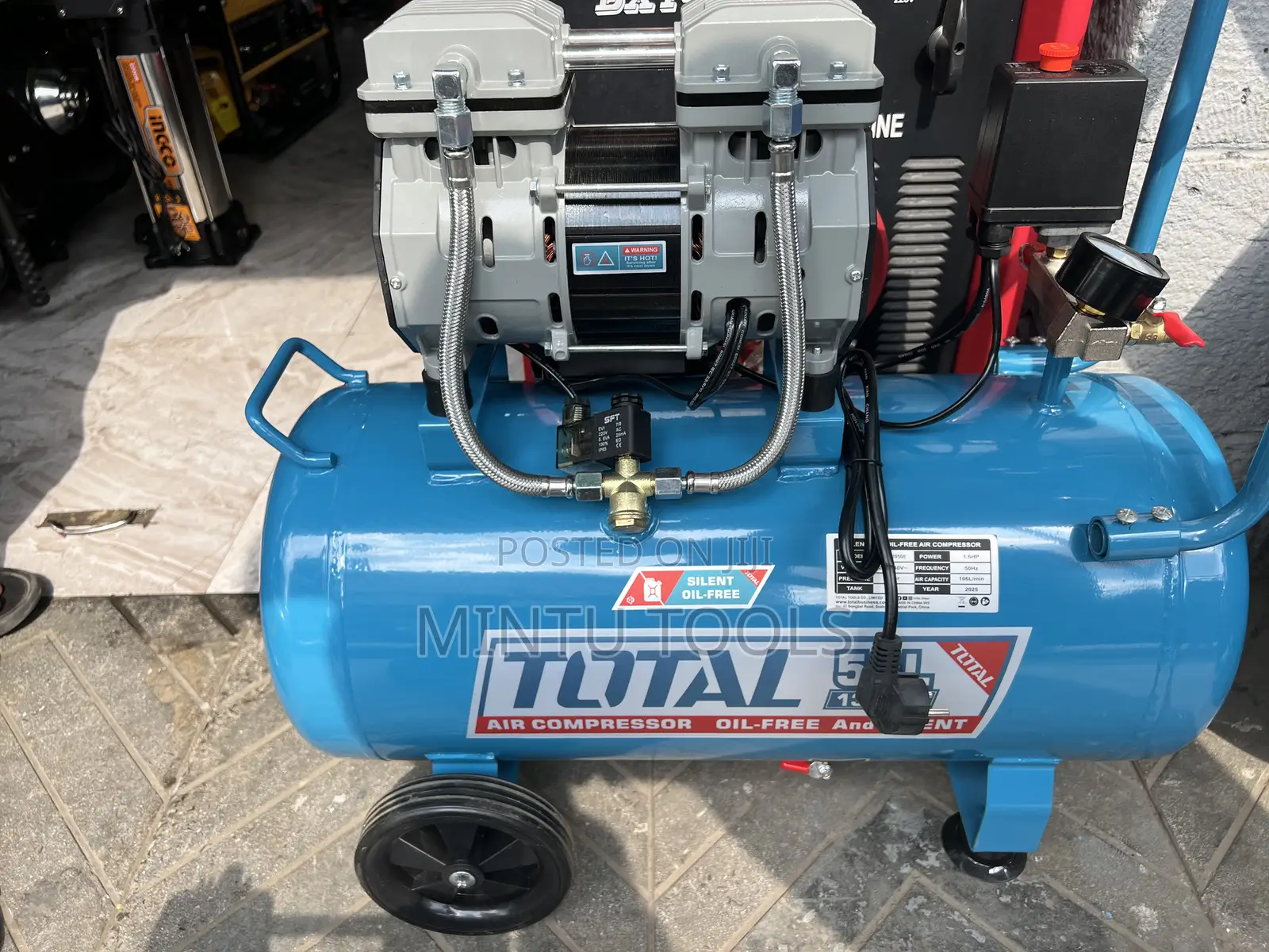 Total 50l Oil Free Silent Compressor