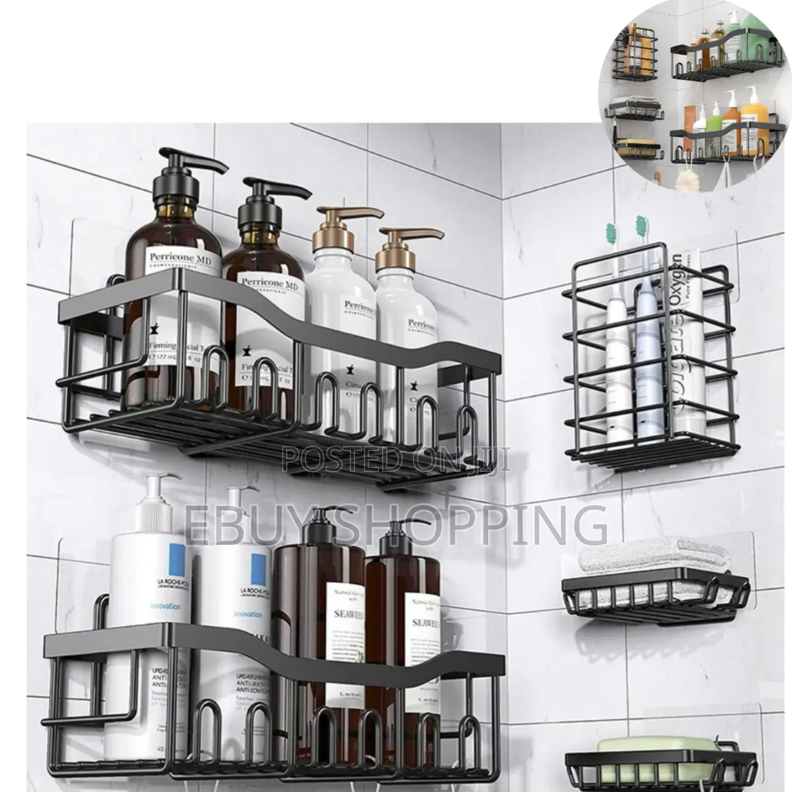 Heavy-Load Capacity Metal Racks | 5-Piece Set for Clutter-Free Living