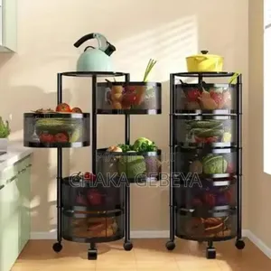 Photo - Spacious Kitchen Rotating Stand-non-rust Metal-fresh Food Organization