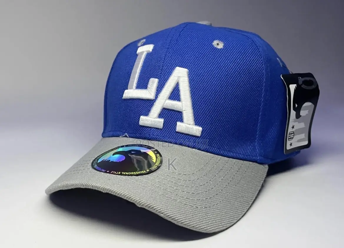 La Letter Embroidery Snapback Baseball Caps