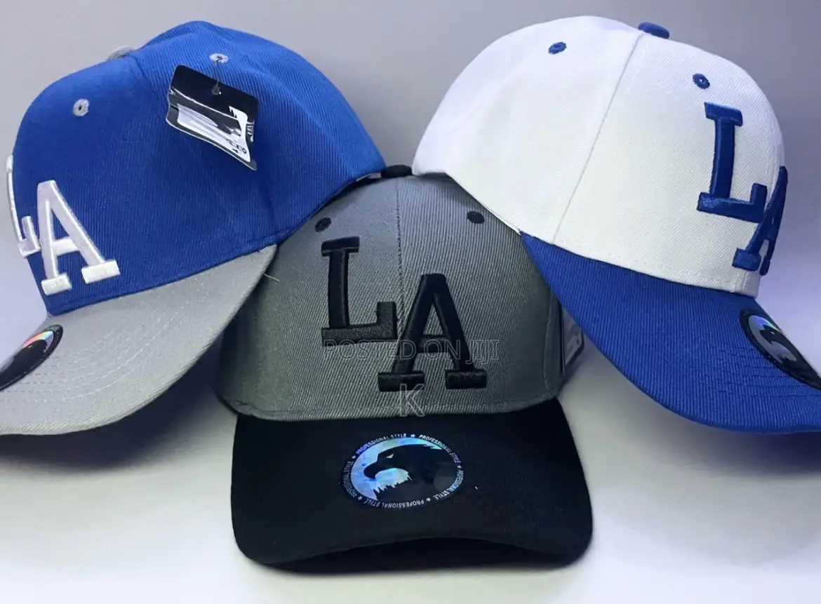 La Letter Embroidery Snapback Baseball Caps