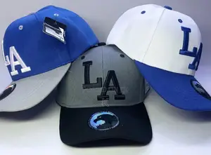 La Letter Embroidery Snapback Baseball Caps