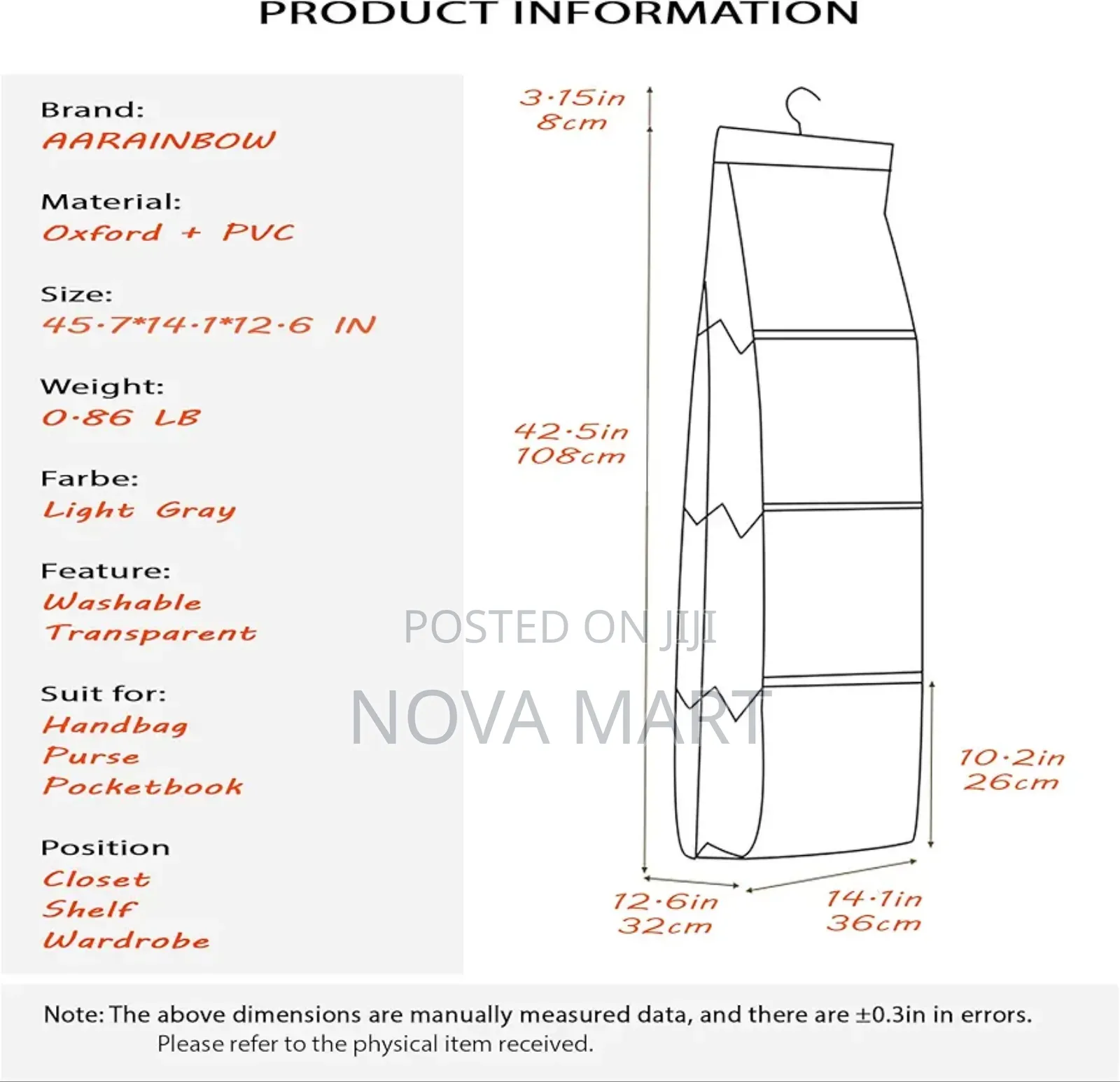 Ladies Bag Organizer