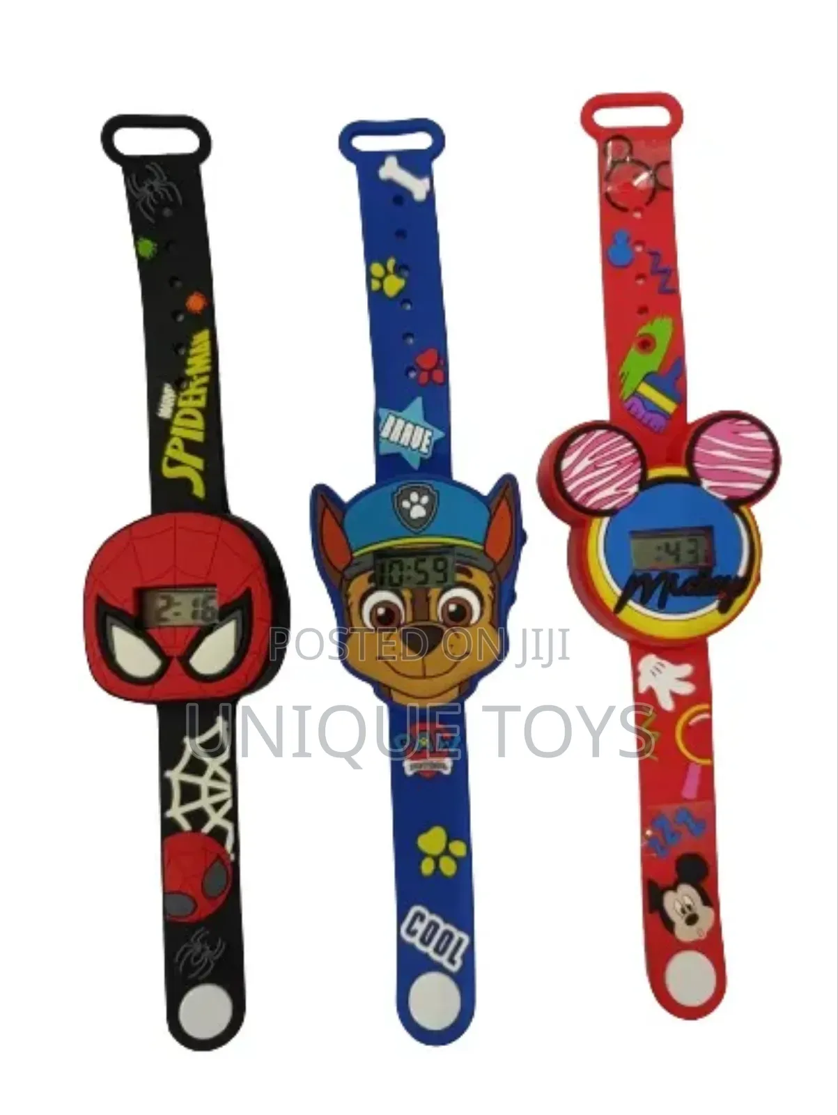 3d Silicone Cartoon Digital Watch for Kids