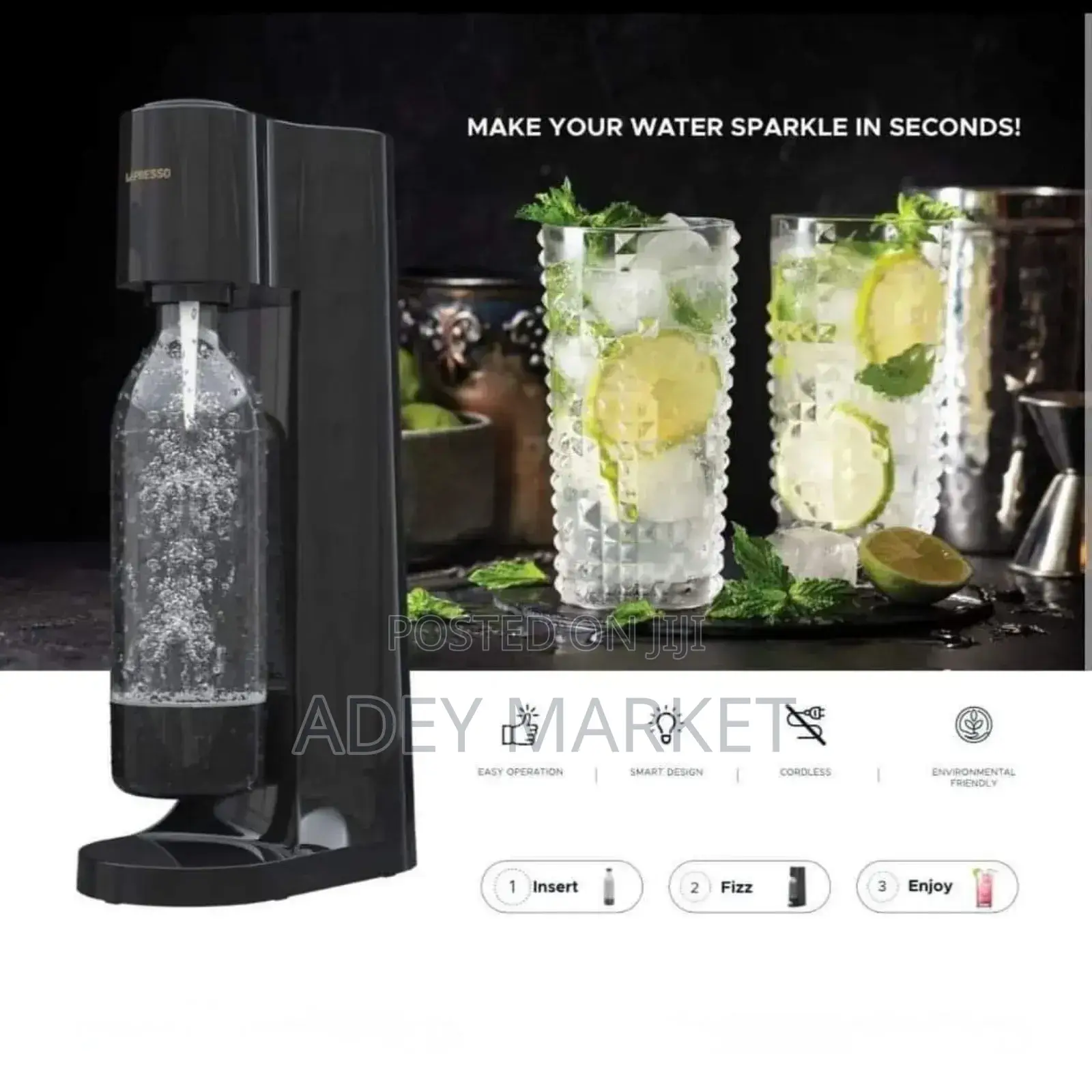Original Lepresso Sparkling Water Instant Carbonation Machine