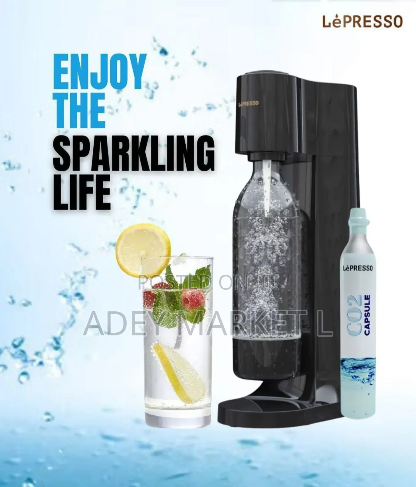 Original Lepresso Sparkling Water Instant Carbonation Machine