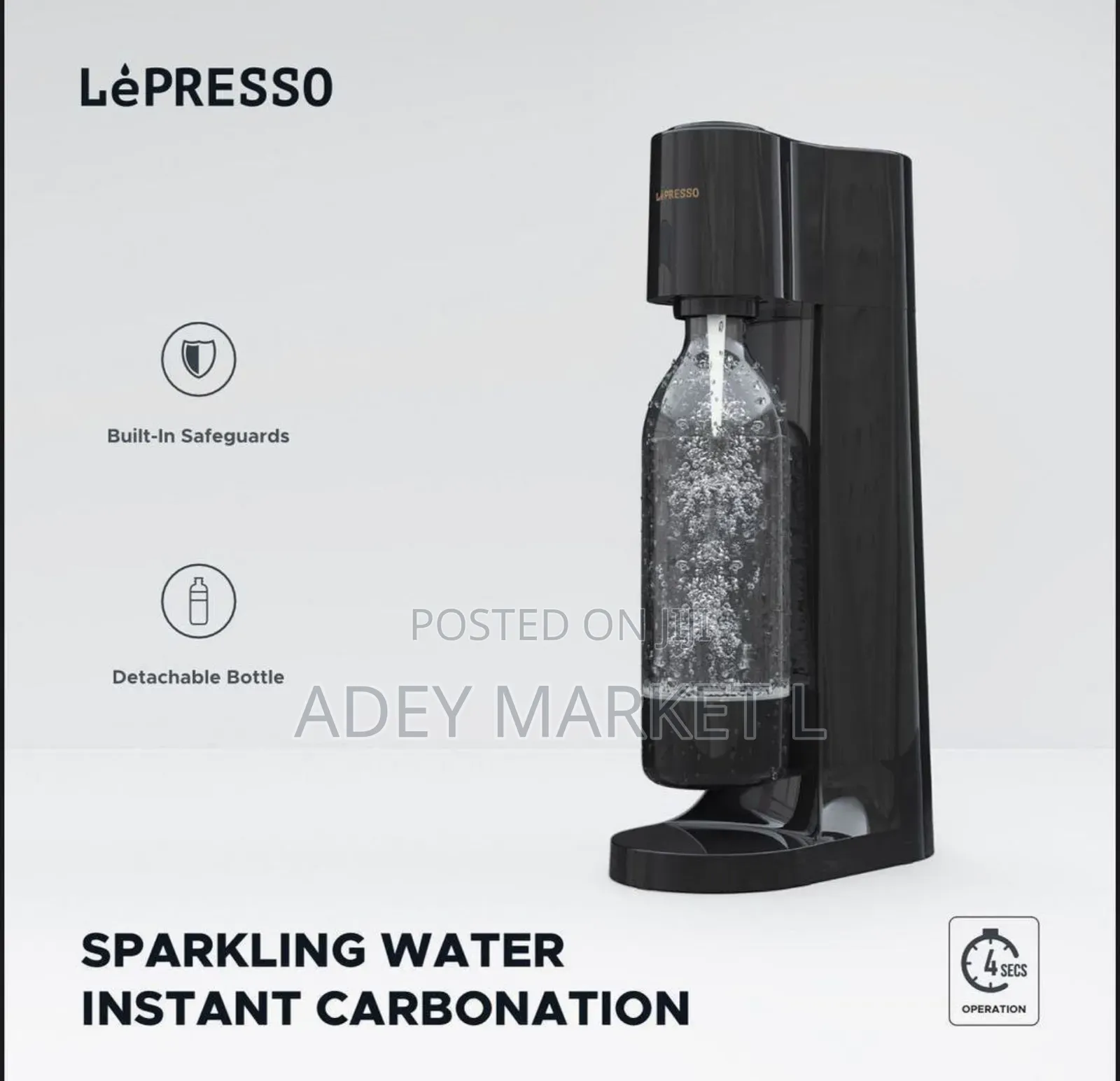 Original Lepresso Sparkling Water Instant Carbonation Machine