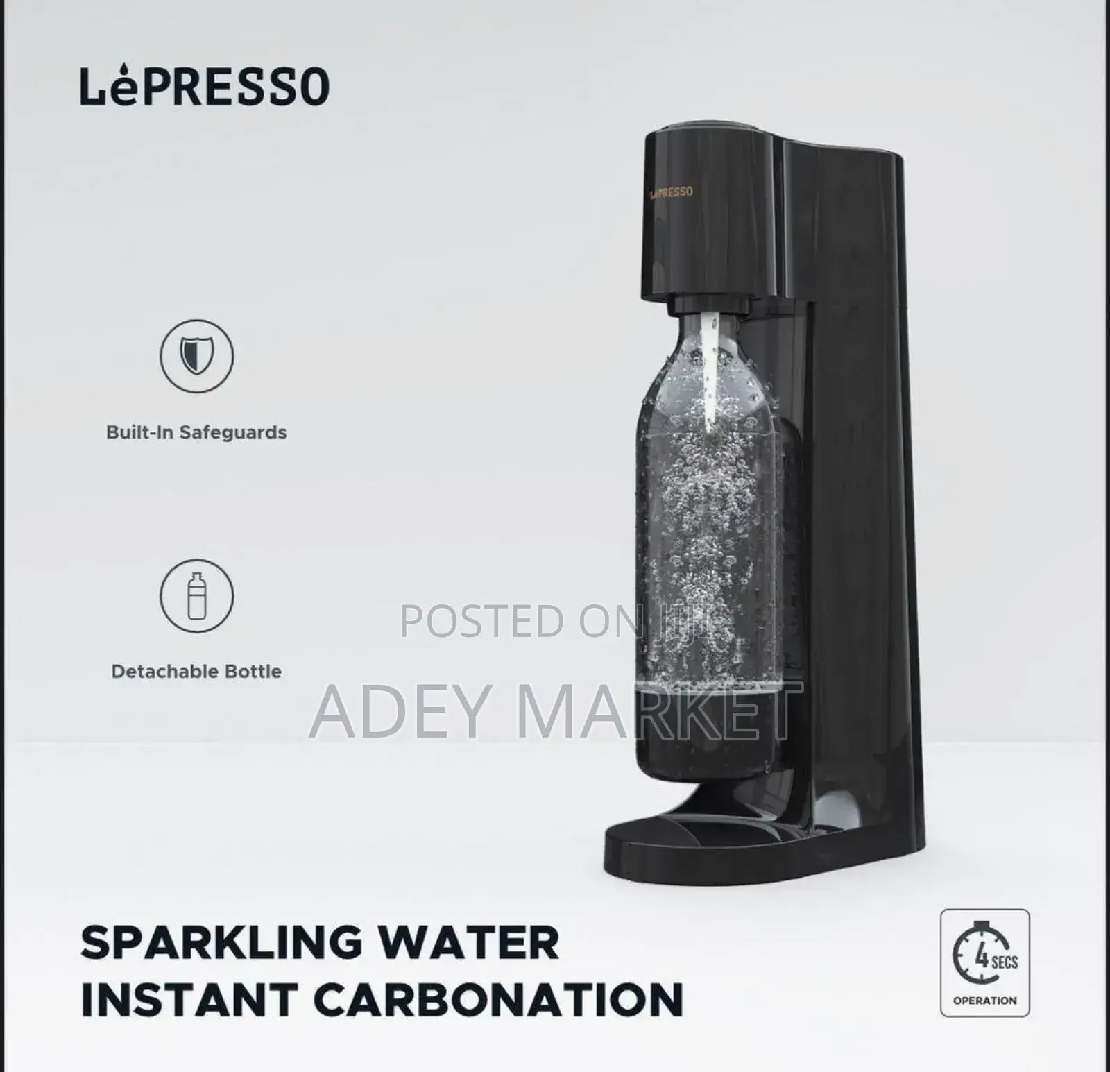 Original Lepresso Sparkling Water Instant Carbonation Machine