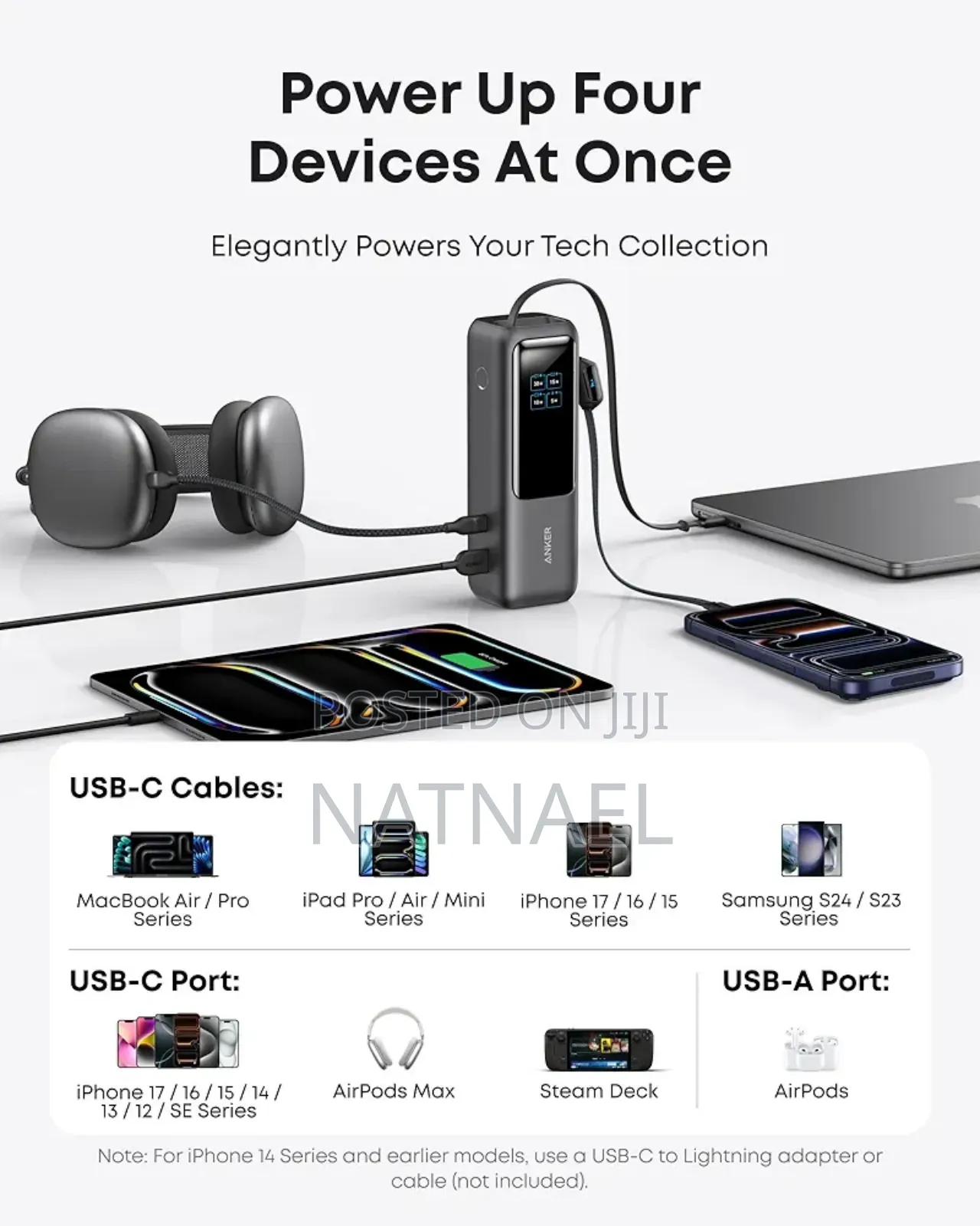 Anker Laptop Power Bank, 25,000mah Portable Charger With Triple 100w