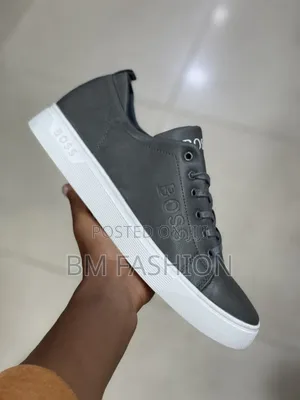 Boss Men's Grey Leather Shoes: On Holiday Sale (Free Delivery )