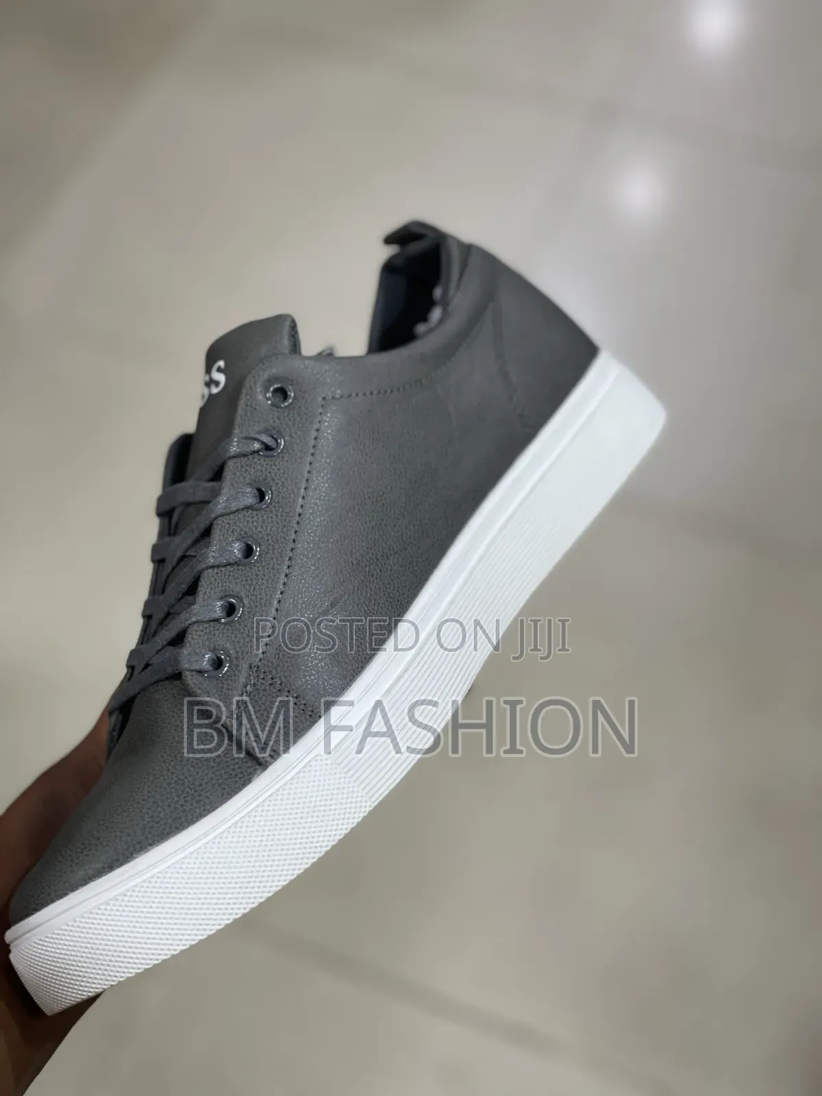 Boss Men's Grey Leather Shoes: On Holiday Sale (Free Delivery )