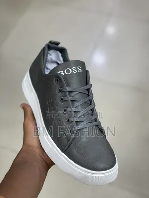 Boss Men's Grey Leather Shoes: On Holiday Sale (Free Delivery )
