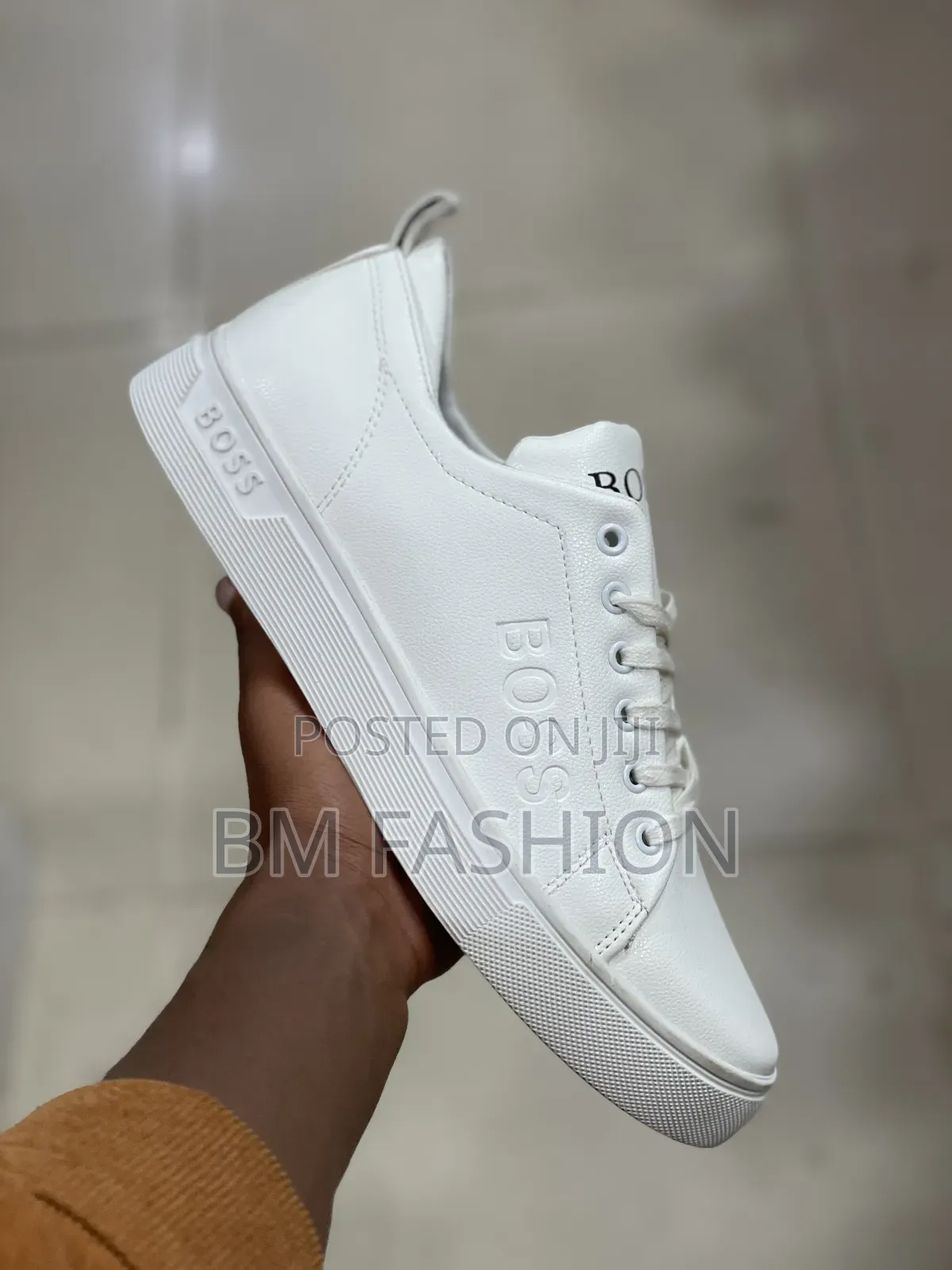 Original Boss White Leather-Shoes [On Holiday Sale] (Free Delivery )