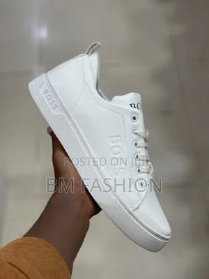 Original Boss White Leather-Shoes [On Holiday Sale] (Free Delivery )