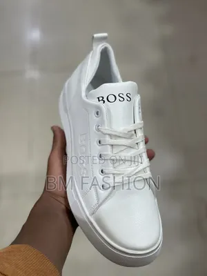 Original Boss White Leather-Shoes [On Holiday Sale] (Free Delivery )
