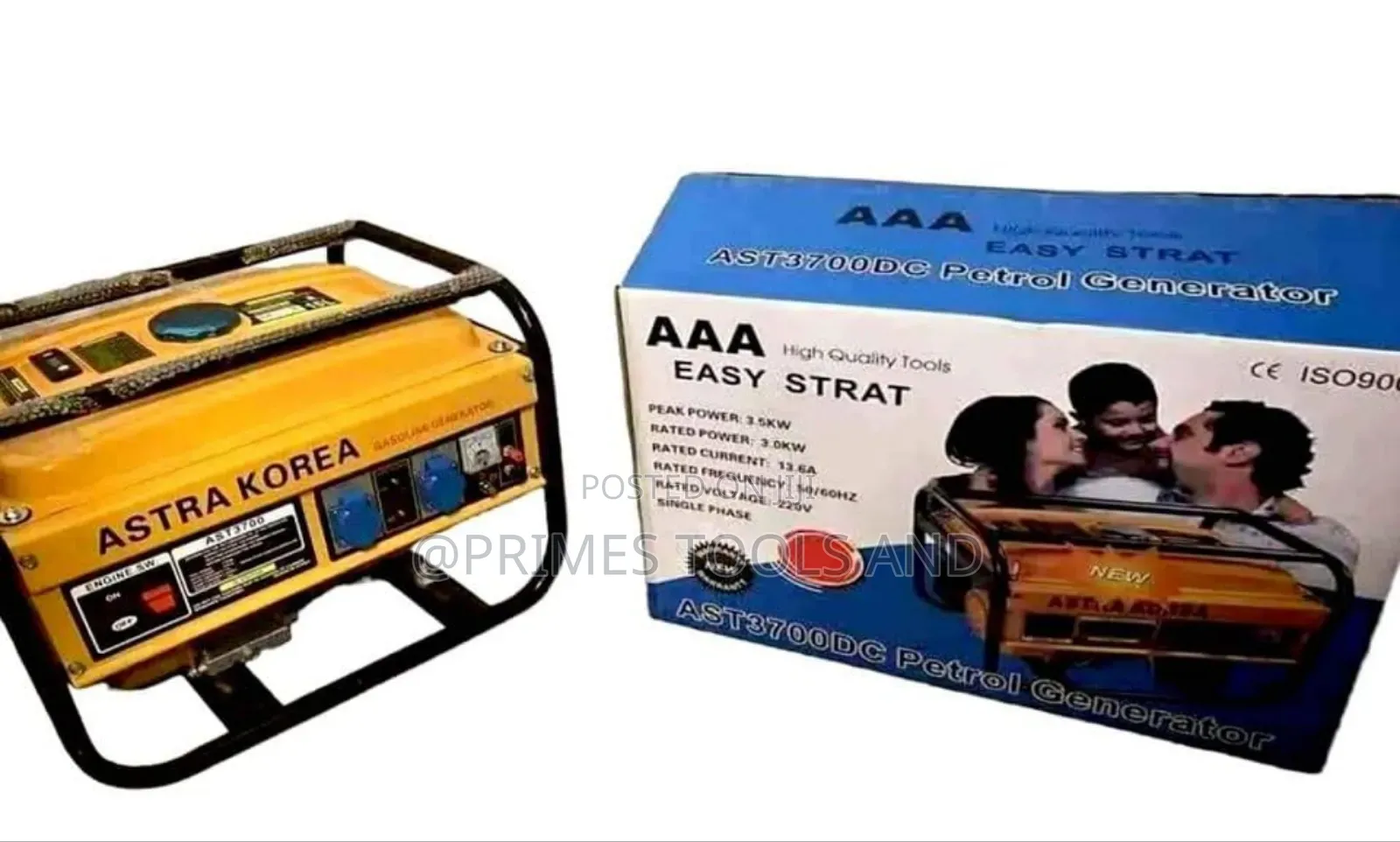 Astra Korea Petrol Generator (Ast3700dc)
