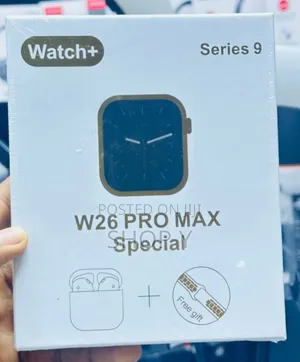 Photo - W26 Pro Max Smart Watch + Earpods (አንድላይ ተቀያሪ የእጅ ማሰሪያ እና የጆሮ