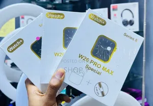W26 Pro Max Smart Watch + Earpods (አንድላይ ተቀያሪ የእጅ ማሰሪያ እና የጆሮ