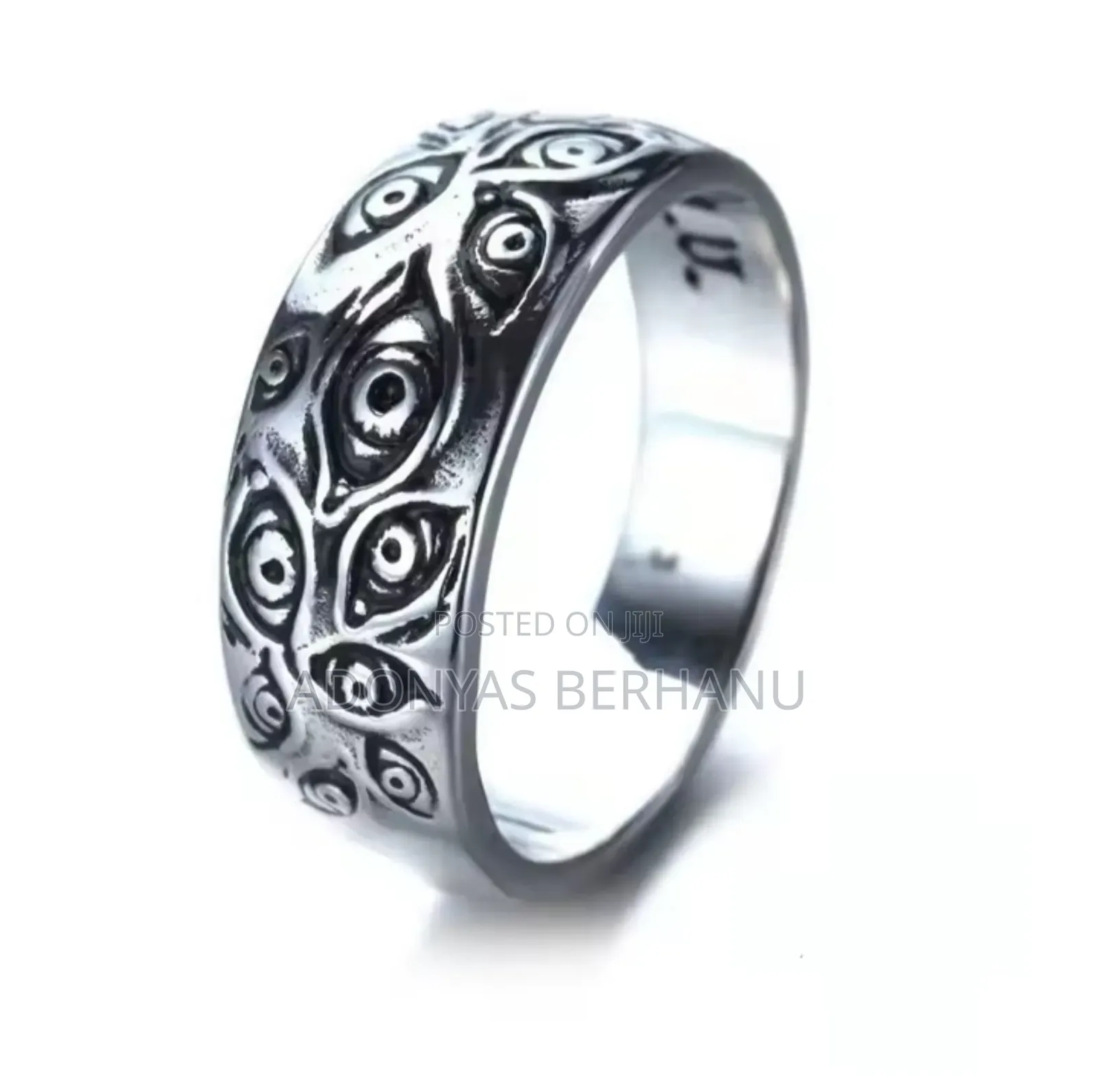 Anime Rings Ryomen Sukuna Cosplay Black Dead Eye Unisex Ring