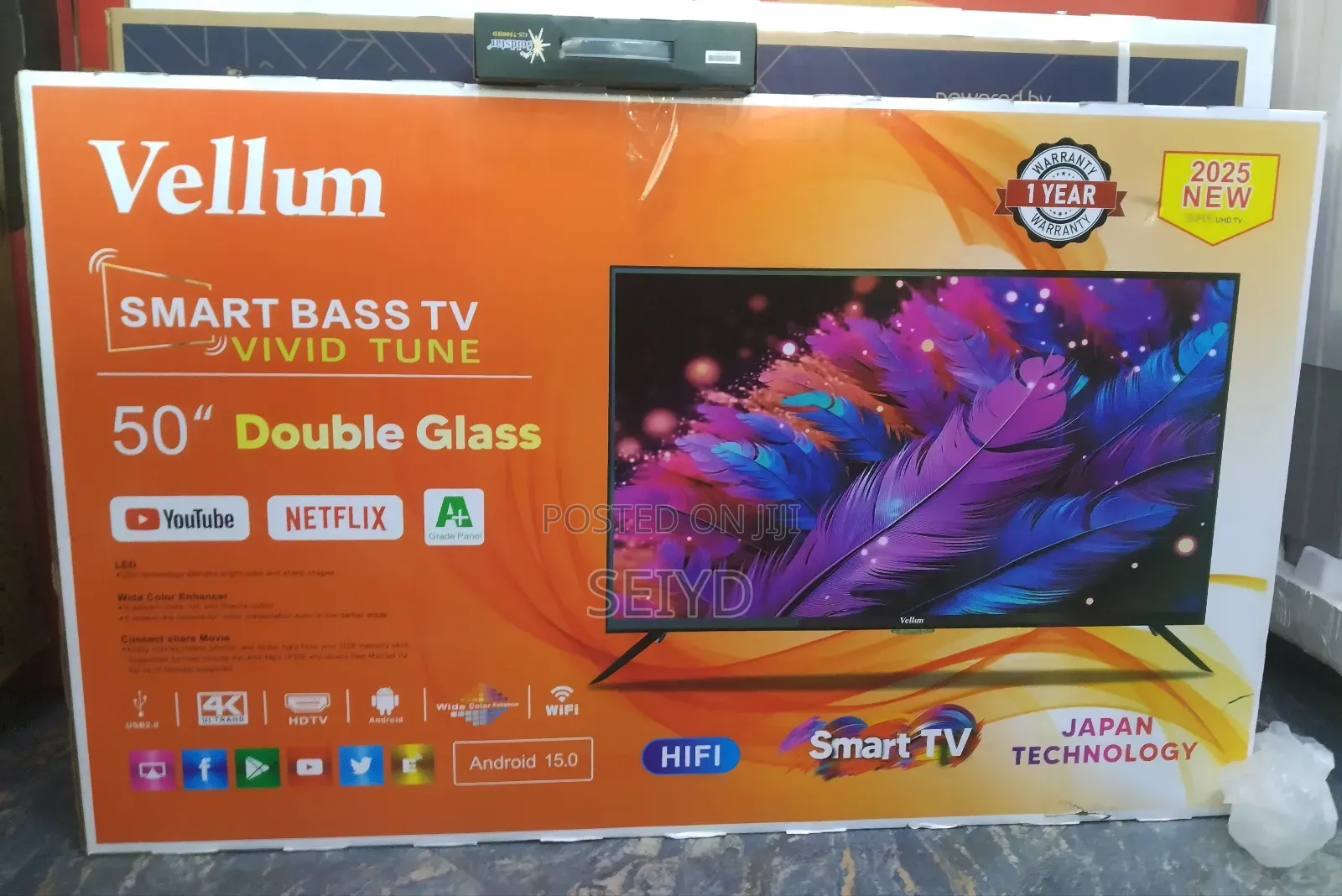 Vellum Tv 50 Inch Anderoid Smart