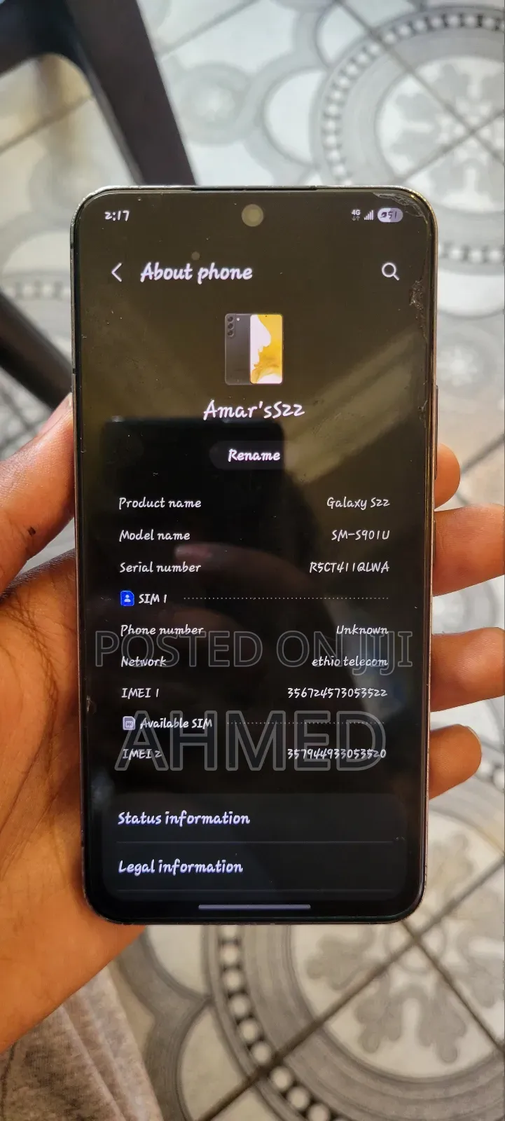 Samsung Galaxy S22 5G 128 GB Black