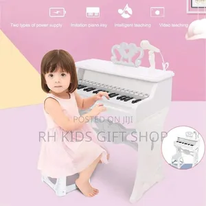 Photo - Kids Electronic Piano With Chair