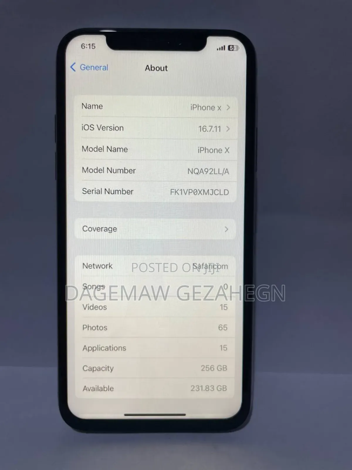 New Apple iPhone X 256 GB White