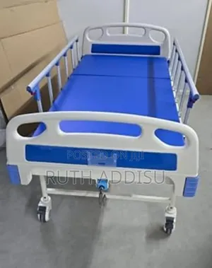Photo - Hospital Bed collapsible Almuni Side Railings Matteres Braked Bed