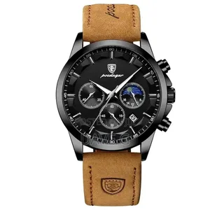 New Color Black Luxury Men's Waterproof Chronograph Quartz Watch