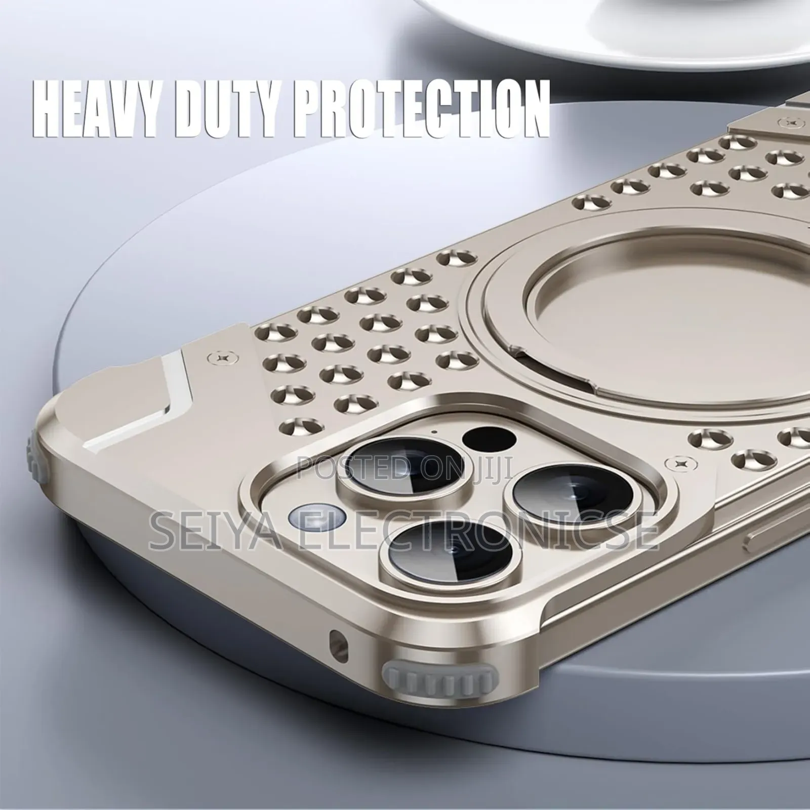 Metal Phone Case for an iPhone 16 Pro/Pro Max.