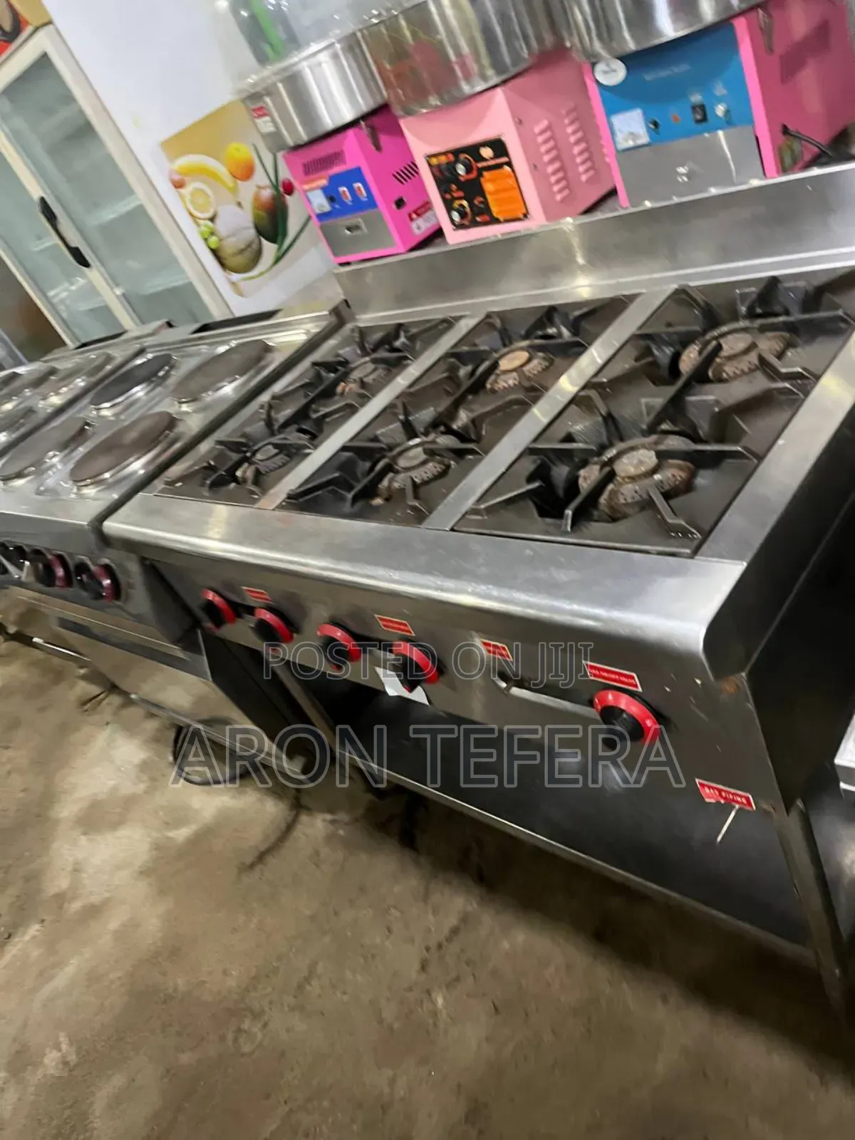 Commercial Standing Gas Burner Stove / ٨ 6 የጋዝ ምድጃ