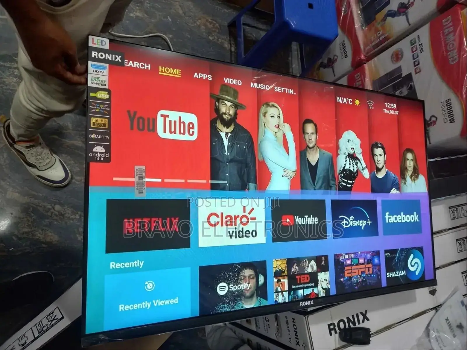 Ronix 43” Frameless Tv – A+ Panel | Clear Picture Premium Look!