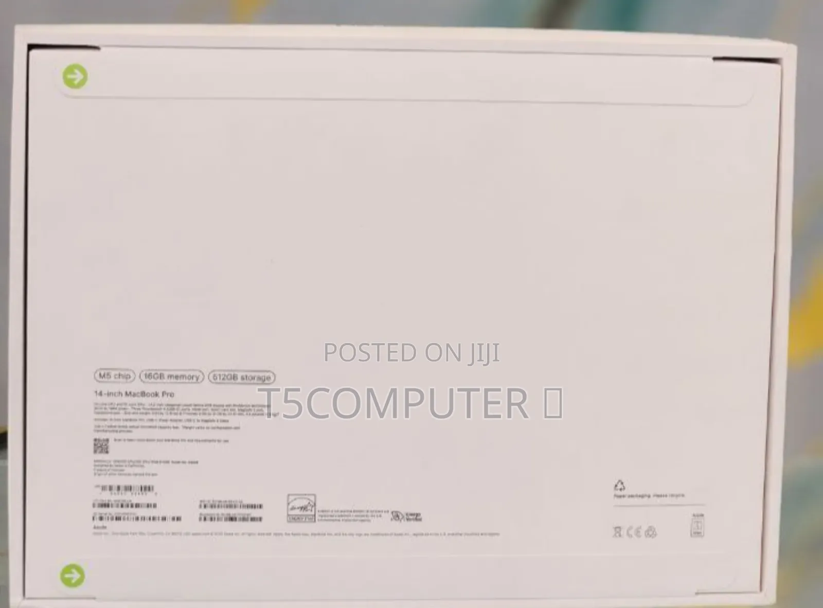 New Laptop Apple Macbook Pro 2025 M5 14-Inch 16GB Apple M5 SSD 512GB