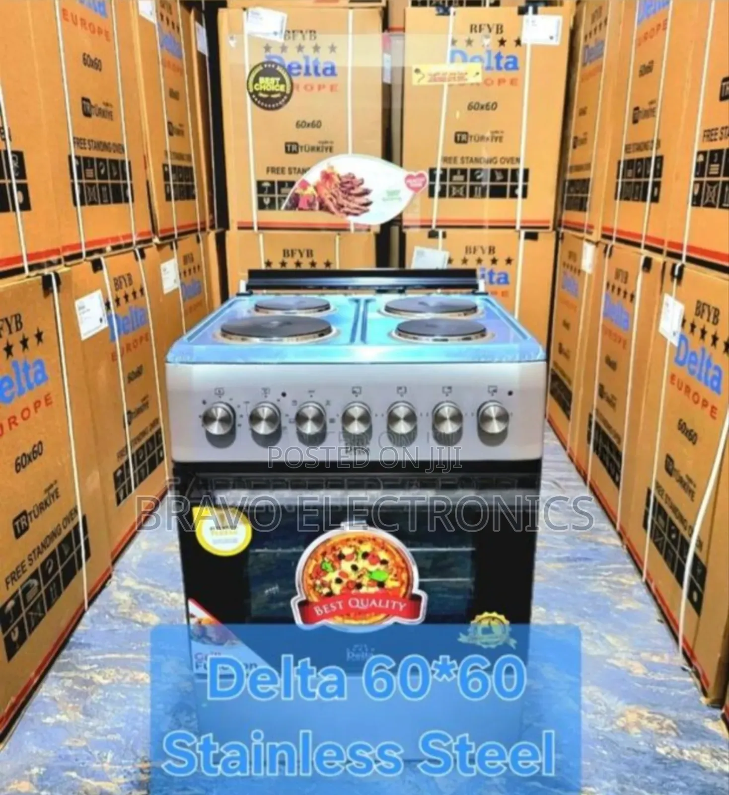 Delta Stainless Steel Oven 60×60 – Powerful Baking, Stylish