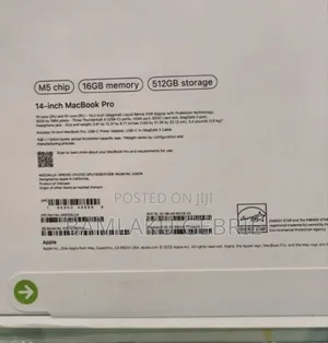 New Laptop Apple Macbook Pro 2025 M5 14-Inch 16GB Apple M5 SSD 512GB