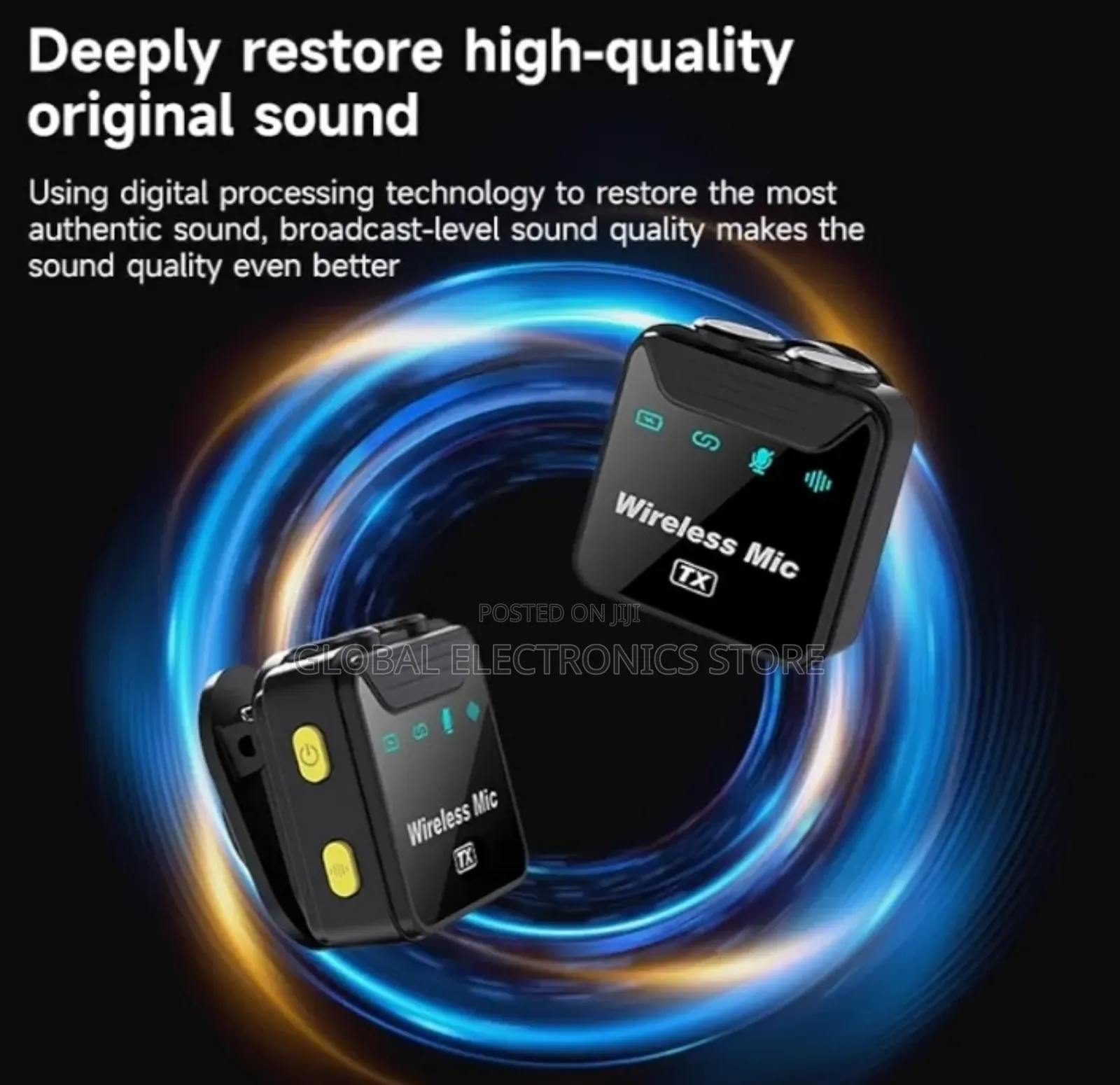 Wireless Lavalier Microphone With Charging Case, Noise Cancelling