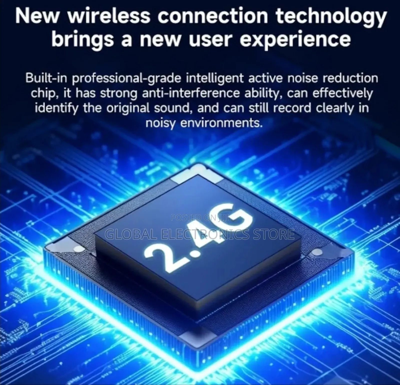 Wireless Lavalier Microphone With Charging Case, Noise Cancelling